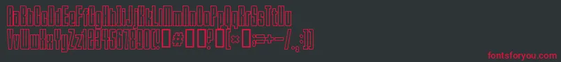 Squeeze Font – Red Fonts on Black Background