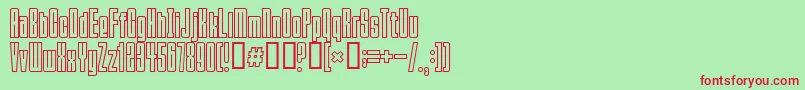 Squeeze Font – Red Fonts on Green Background