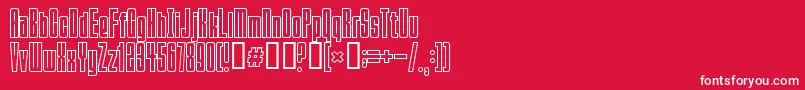 Squeeze Font – White Fonts on Red Background