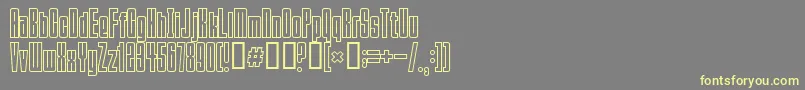 フォントSqueeze – 黄色のフォント、灰色の背景