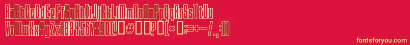 フォントSqueeze – 黄色の文字、赤い背景