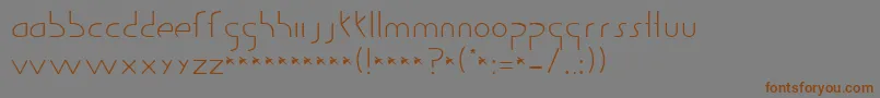 Weitere Informationen zur GuildOfProfessionalActors-Schriftart GuildOfProfessionalActors-Schriftart – Braune Schriften auf grauem Hintergrund