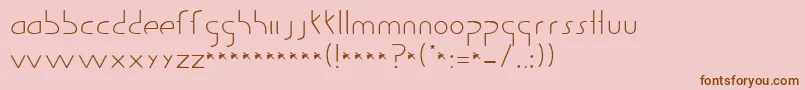 Saiba mais sobre a fonte GuildOfProfessionalActors Fonte GuildOfProfessionalActors – fontes marrons em um fundo rosa