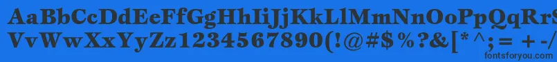 EspritstdBlack-Schriftart – Schwarze Schriften auf blauem Hintergrund