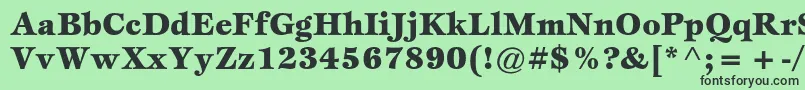 フォントEspritstdBlack – 緑の背景に黒い文字