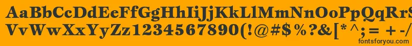 EspritstdBlack-Schriftart – Schwarze Schriften auf orangefarbenem Hintergrund