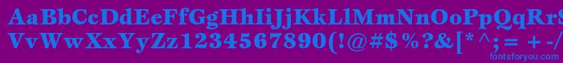 Fonte EspritstdBlack – fontes azuis em um fundo violeta