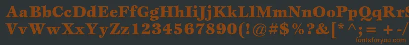 EspritstdBlack Font – Brown Fonts on Black Background