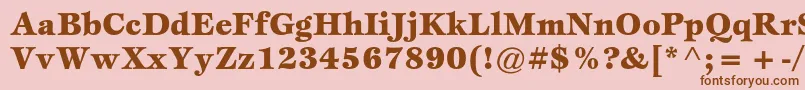 Czcionka EspritstdBlack – brązowe czcionki na różowym tle