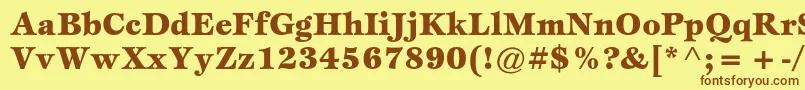 EspritstdBlack-Schriftart – Braune Schriften auf gelbem Hintergrund