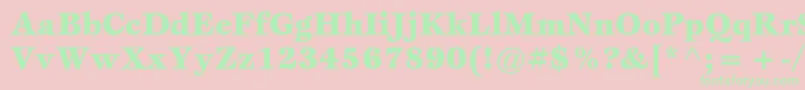 Шрифт EspritstdBlack – зелёные шрифты на розовом фоне
