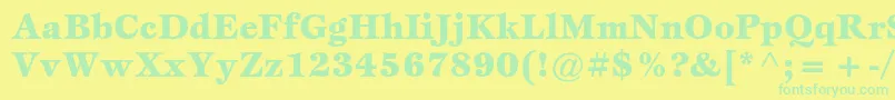 EspritstdBlack-fontti – vihreät fontit keltaisella taustalla