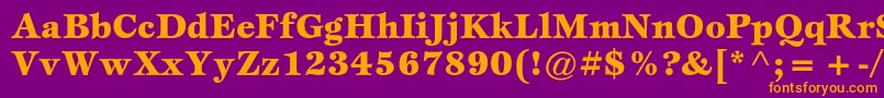 EspritstdBlack-fontti – oranssit fontit violetilla taustalla