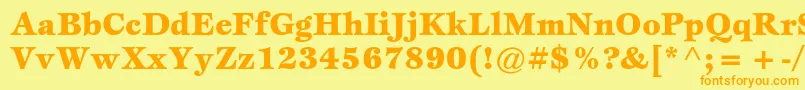 Шрифт EspritstdBlack – оранжевые шрифты на жёлтом фоне