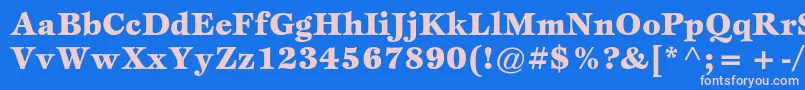 フォントEspritstdBlack – ピンクの文字、青い背景