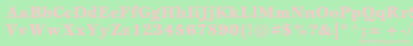 Czcionka EspritstdBlack – różowe czcionki na zielonym tle