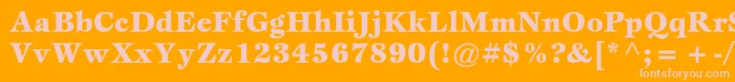 EspritstdBlack-fontti – vaaleanpunaiset fontit oranssilla taustalla