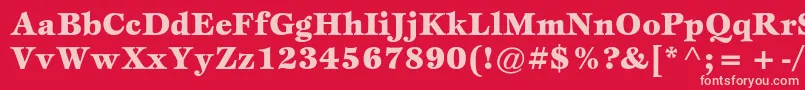 Шрифт EspritstdBlack – розовые шрифты на красном фоне