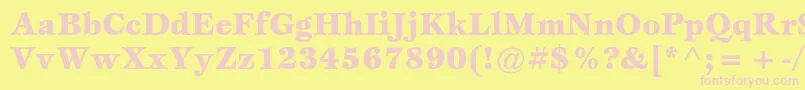 EspritstdBlack Font – Pink Fonts on Yellow Background