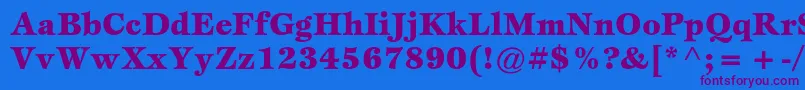 フォントEspritstdBlack – 紫色のフォント、青い背景