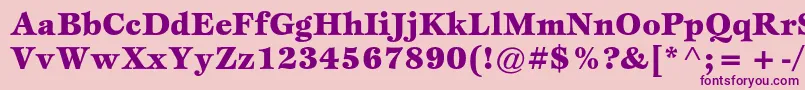 Шрифт EspritstdBlack – фиолетовые шрифты на розовом фоне