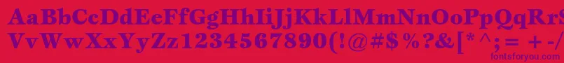 EspritstdBlack Font – Purple Fonts on Red Background
