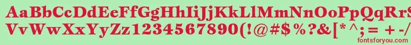 Шрифт EspritstdBlack – красные шрифты на зелёном фоне