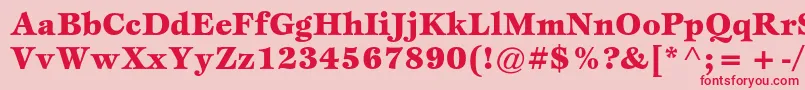 EspritstdBlack Font – Red Fonts on Pink Background