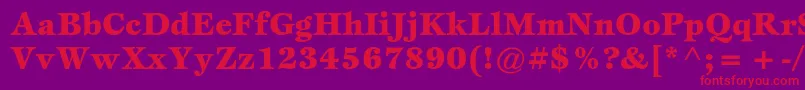 フォントEspritstdBlack – 紫の背景に赤い文字