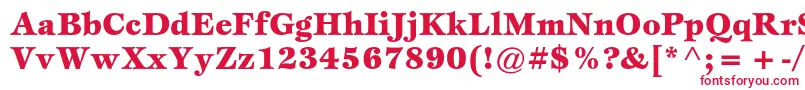 EspritstdBlack-fontti – punaiset fontit valkoisella taustalla