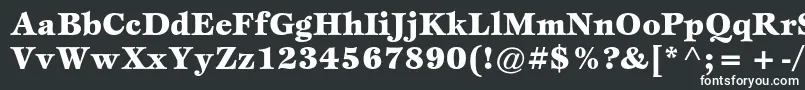 EspritstdBlack-fontti – valkoiset fontit mustalla taustalla