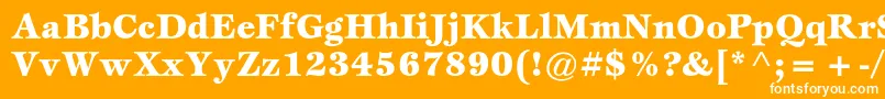 EspritstdBlack-Schriftart – Weiße Schriften auf orangefarbenem Hintergrund