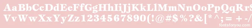 EspritstdBlack-fontti – valkoiset fontit vaaleanpunaisella taustalla