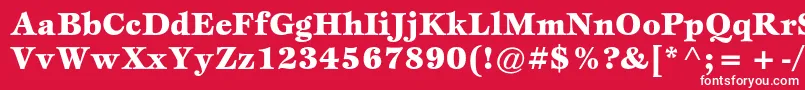 フォントEspritstdBlack – 赤い背景に白い文字