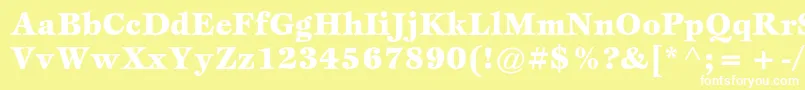 フォントEspritstdBlack – 黄色い背景に白い文字