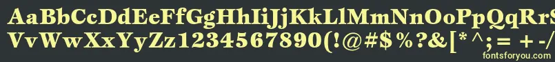 フォントEspritstdBlack – 黒い背景に黄色の文字