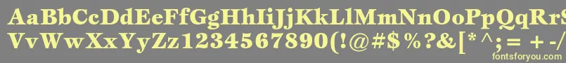 EspritstdBlack-Schriftart – Gelbe Schriften auf grauem Hintergrund
