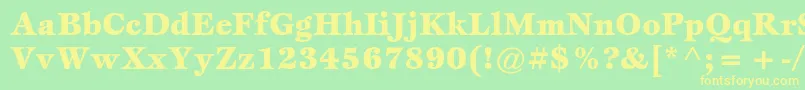 Шрифт EspritstdBlack – жёлтые шрифты на зелёном фоне