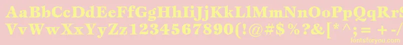 EspritstdBlack-Schriftart – Gelbe Schriften auf rosa Hintergrund