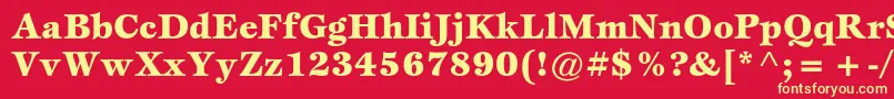 EspritstdBlack-fontti – keltaiset fontit punaisella taustalla
