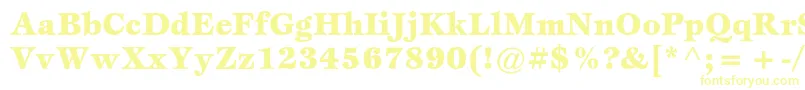 EspritstdBlack-Schriftart – Gelbe Schriften auf weißem Hintergrund