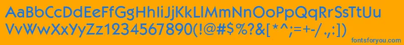 KoblenzMediumRegular Font – Blue Fonts on Orange Background