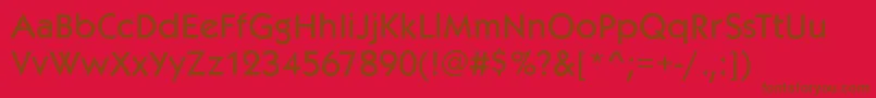 Czcionka KoblenzMediumRegular – brązowe czcionki na czerwonym tle