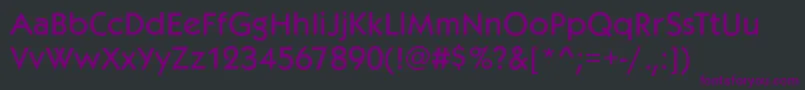 フォントKoblenzMediumRegular – 黒い背景に紫のフォント