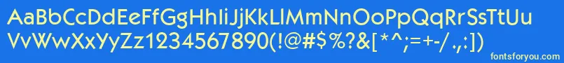 KoblenzMediumRegular Font – Yellow Fonts on Blue Background