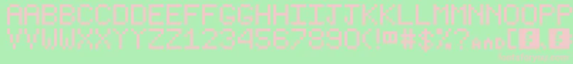 Type Font – Pink Fonts on Green Background