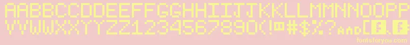 Type Font – Yellow Fonts on Pink Background