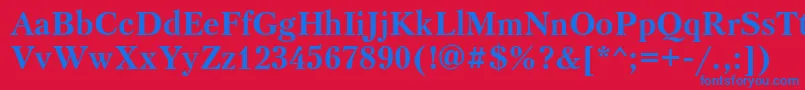 PetersburgtttBold Font – Blue Fonts on Red Background