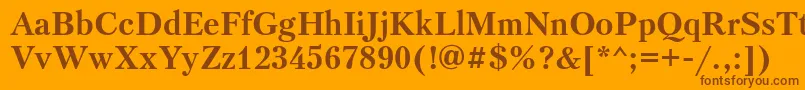 PetersburgtttBold Font – Brown Fonts on Orange Background