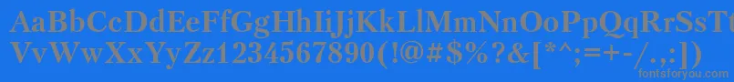PetersburgtttBold Font – Gray Fonts on Blue Background